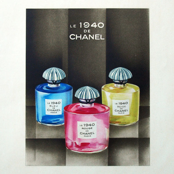 Le 1940 de Chanel, le 1940 Bleu de Chanel, le 1940 rouge de Chanel et le 1940 beige de Chanel (1931)