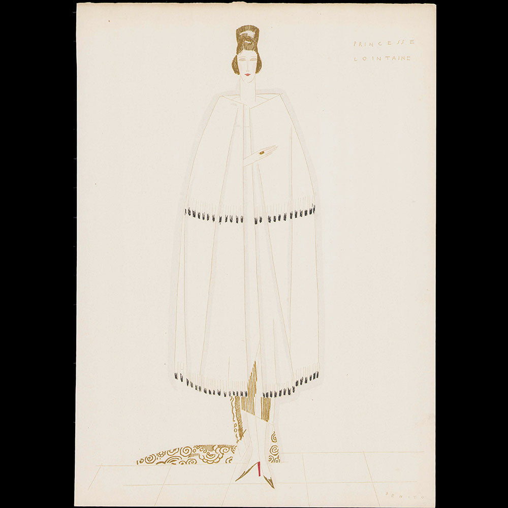 Fourrures Max - La Dernière Lettre Persane - Princesse lointaine par Eduardo Garcia Benito (1920)