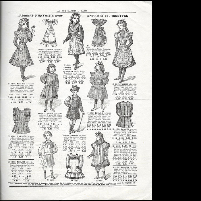 Au Bon Marché - Vêtements pour enfants et fillettes (1911)
