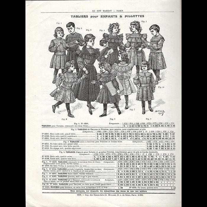 Au Bon Marché - Vêtements pour enfants et fillettes (1911)