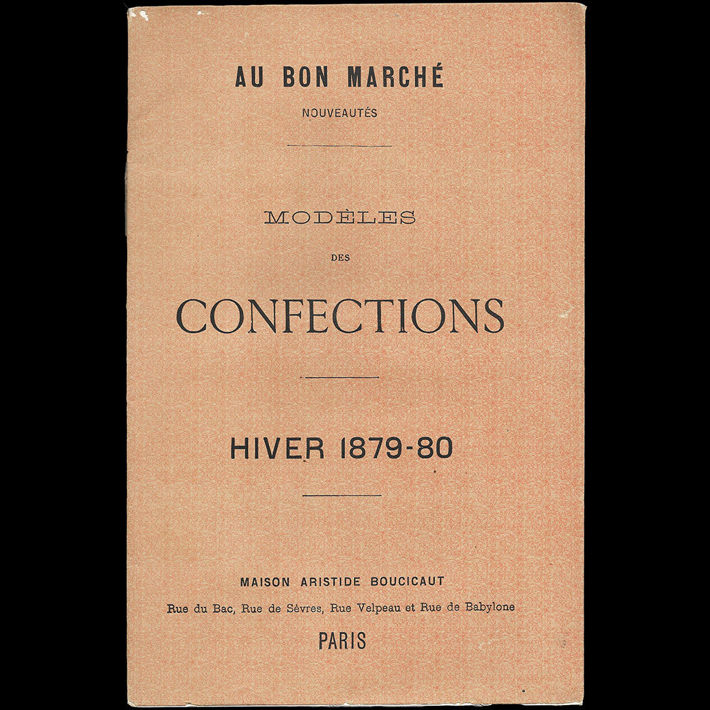 Au Bon Marché - Modèles des Confections, hiver 1879-1880