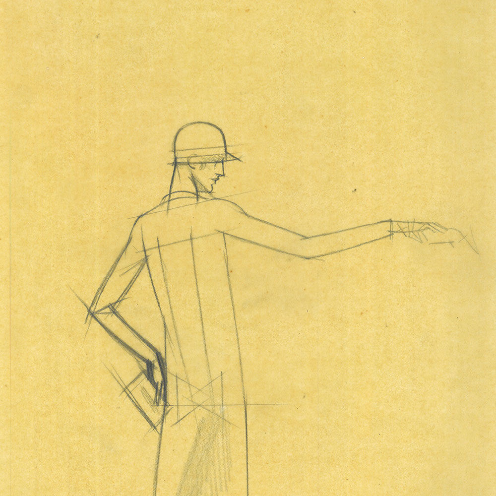 Premet - Projet de publicité pour Hupmobile, dessin de Bernard Boutet de Monvel (circa 1929)