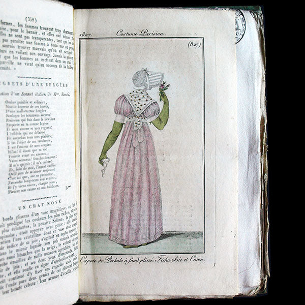 Le Journal des Dames et des Modes, Costumes Parisiens, réunion de 70 livraisons de la 11ème année (1807)