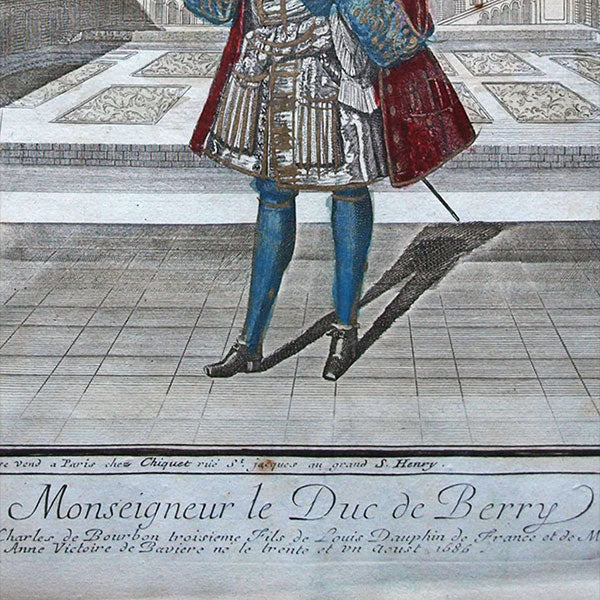 Chiquet - Monsieur le Duc de Berry, portrait en mode (circa 1700-1710)