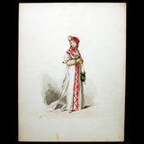 Compte-Calix - Les Modes Parisiennes sous le Directoire, ensemble des 15 aquarelles originales (1871)
