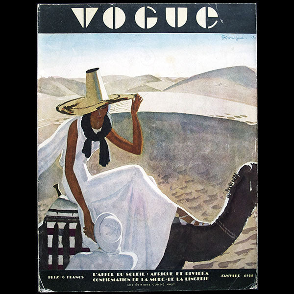 Vogue France (janvier 1931), couverture de Pierre Mourgue