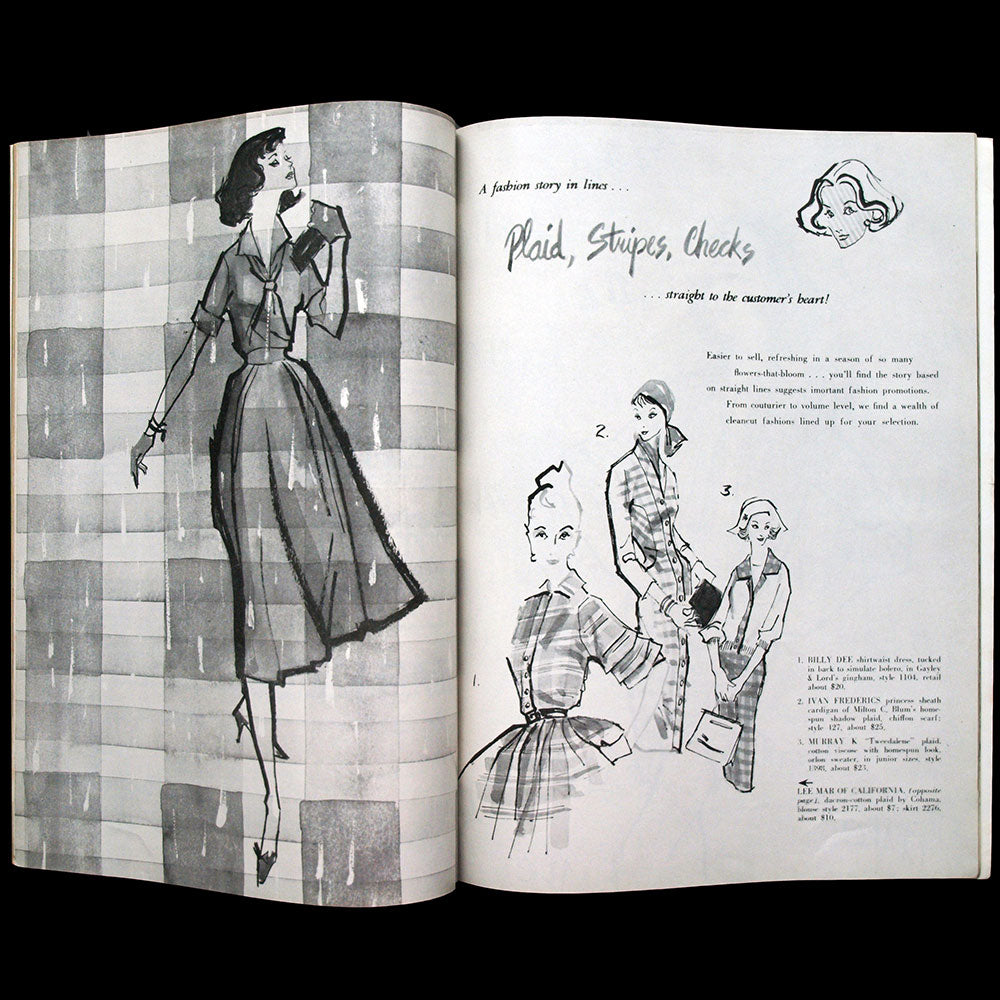 California Stylist, December 1957, couverture de Lois Jezek