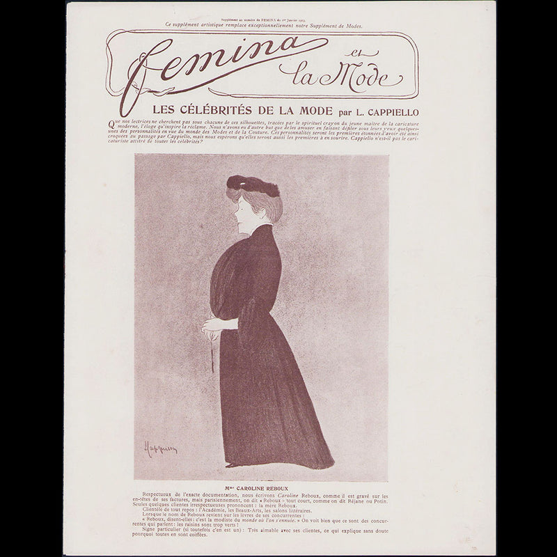 Fémina et la mode - Les Célébrités de la Mode par L. Cappiello (1903)