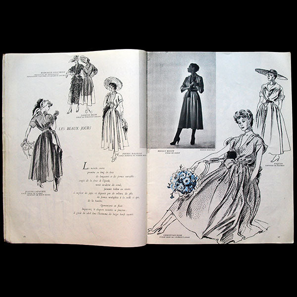 Le Jardin des Modes, n°318, juin 1948, robe d'Hermès