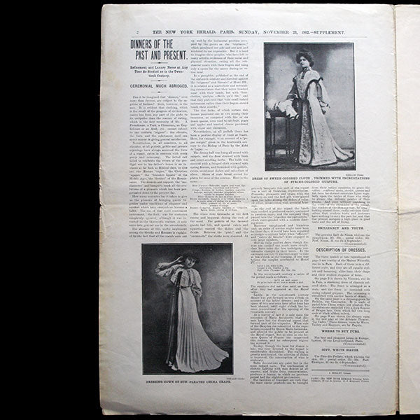 The New York Herald Fashion Supplement, November 23rd 1902