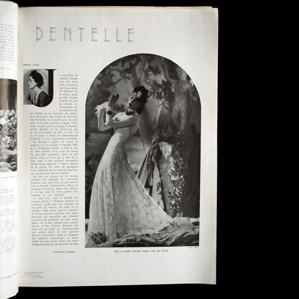 L’Illustration, 29 avril 1939 : « Dentelle » par Gabrielle Chanel