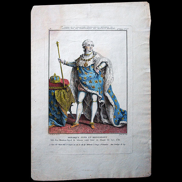 Basset - Monarque Juste et Bienfaisant, 1er cahier de la Collection d'habillements modernes et galants (1780)