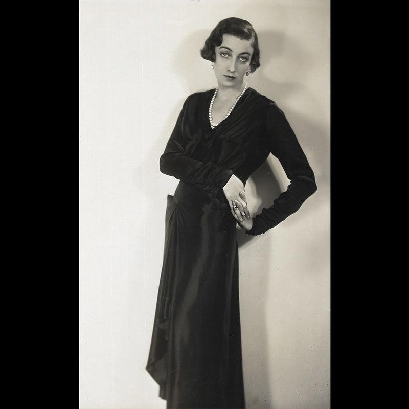 Chantal - Modèles portés par la Comtesse Liza Grabbe, Réunion de 5 photographies d'époque de Luigi Diaz (circa 1930)