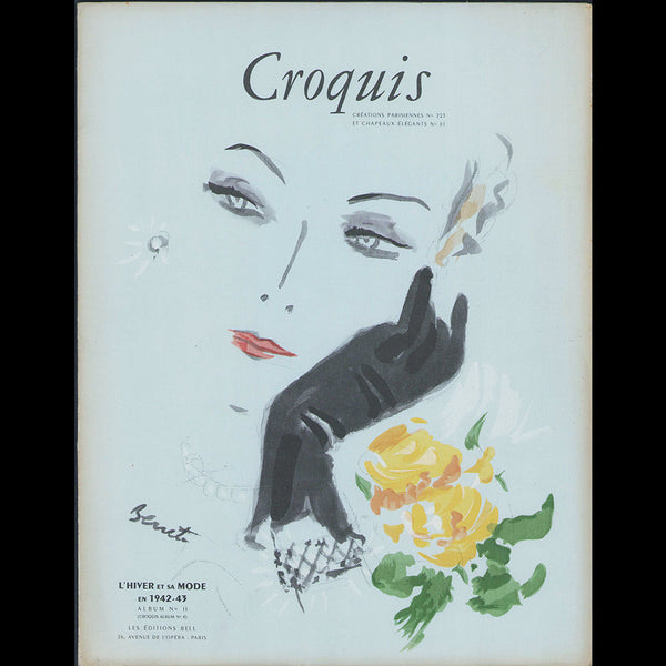 Croquis, Créations Parisiennes et Chapeaux élégants, hiver 1942-1943