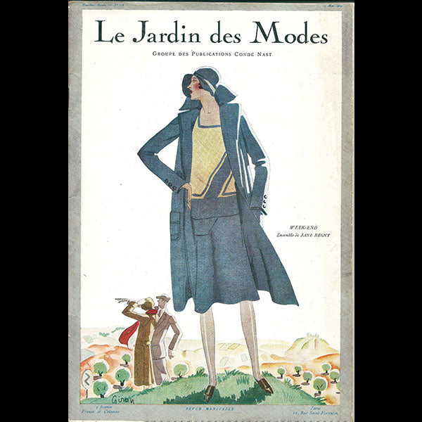 Le Jardin des Modes, n°118, 15 mai 1929, couverture d'Hubert Giron