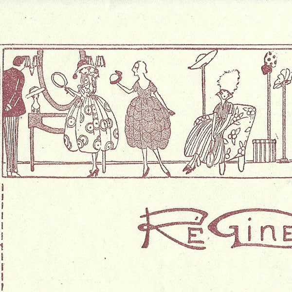 Document publicitaire de la maison Régine, 4 boulevard des Belges à Lyon (circa 1920)