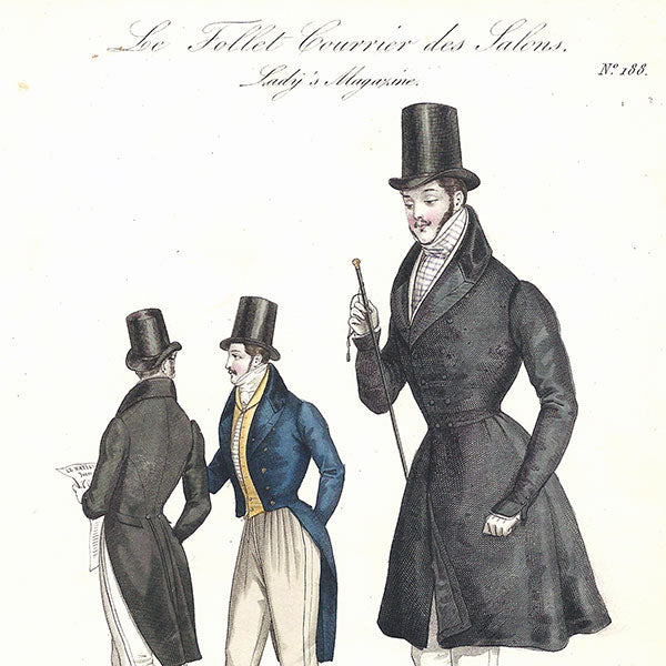 Le Follet, Courrier des Salons, 7 gravures de mode masculine (1832)