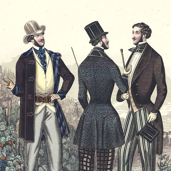 Musée des Modes, gravures de mode masculine (1848)