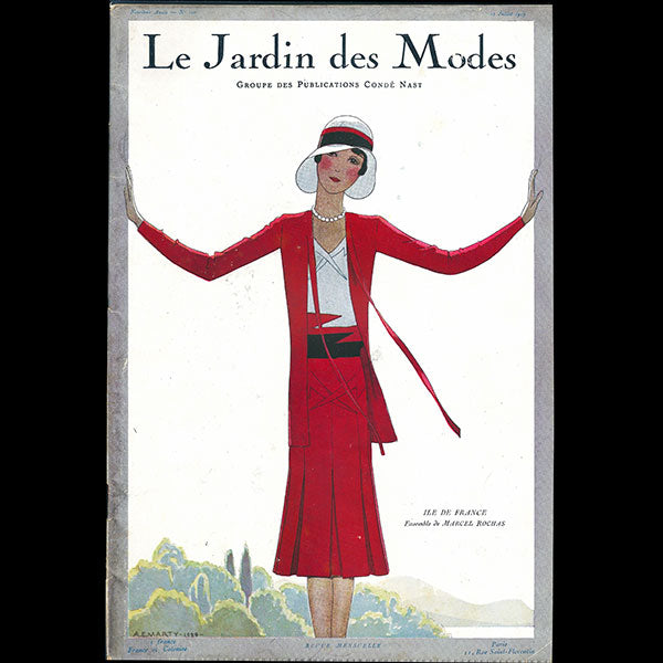 Le Jardin des Modes, n°120, 15 juillet 1929, couverture d'André-Edouard Marty