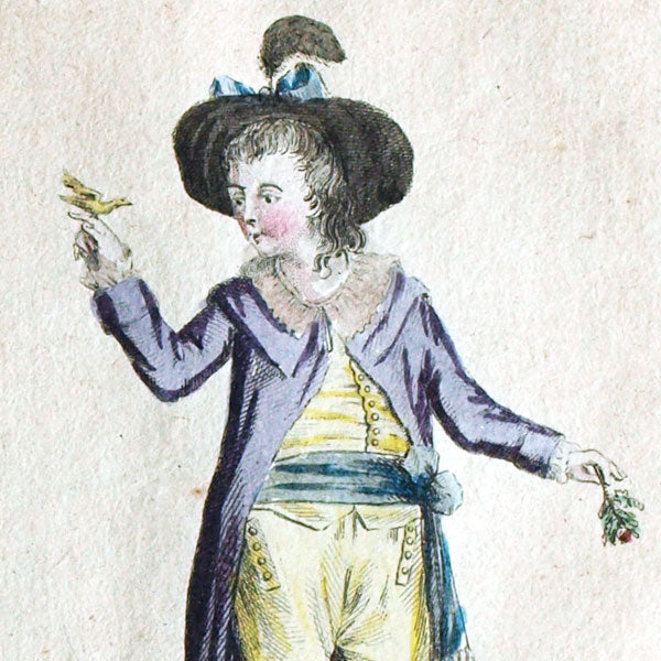Cabinet des modes, planche I, 23ème cahier - Enfants en redingote (15 octobre 1786)