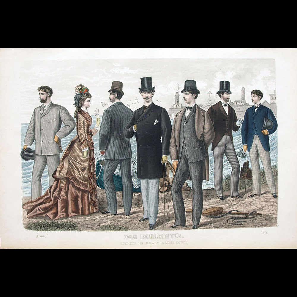 Der Beobachter, gravure de mode masculine, avril 1876