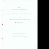Christian Dior - Printemps 1956, programme des défilés suisses, couverture de Christian Bérard (1956)
