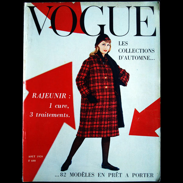 Vogue France (1er aout 1959), couverture de Guy Bourdin