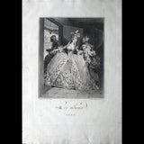 Moreau le Jeune - Les Adieux, gravure de la 2nde Suite d'Estampes pour servir l'histoire des Modes et du Costume (1777)