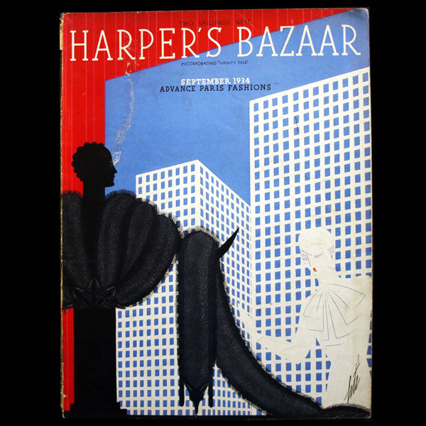 Harper's Bazaar UK, couverture d'Erté (1934, septembre)