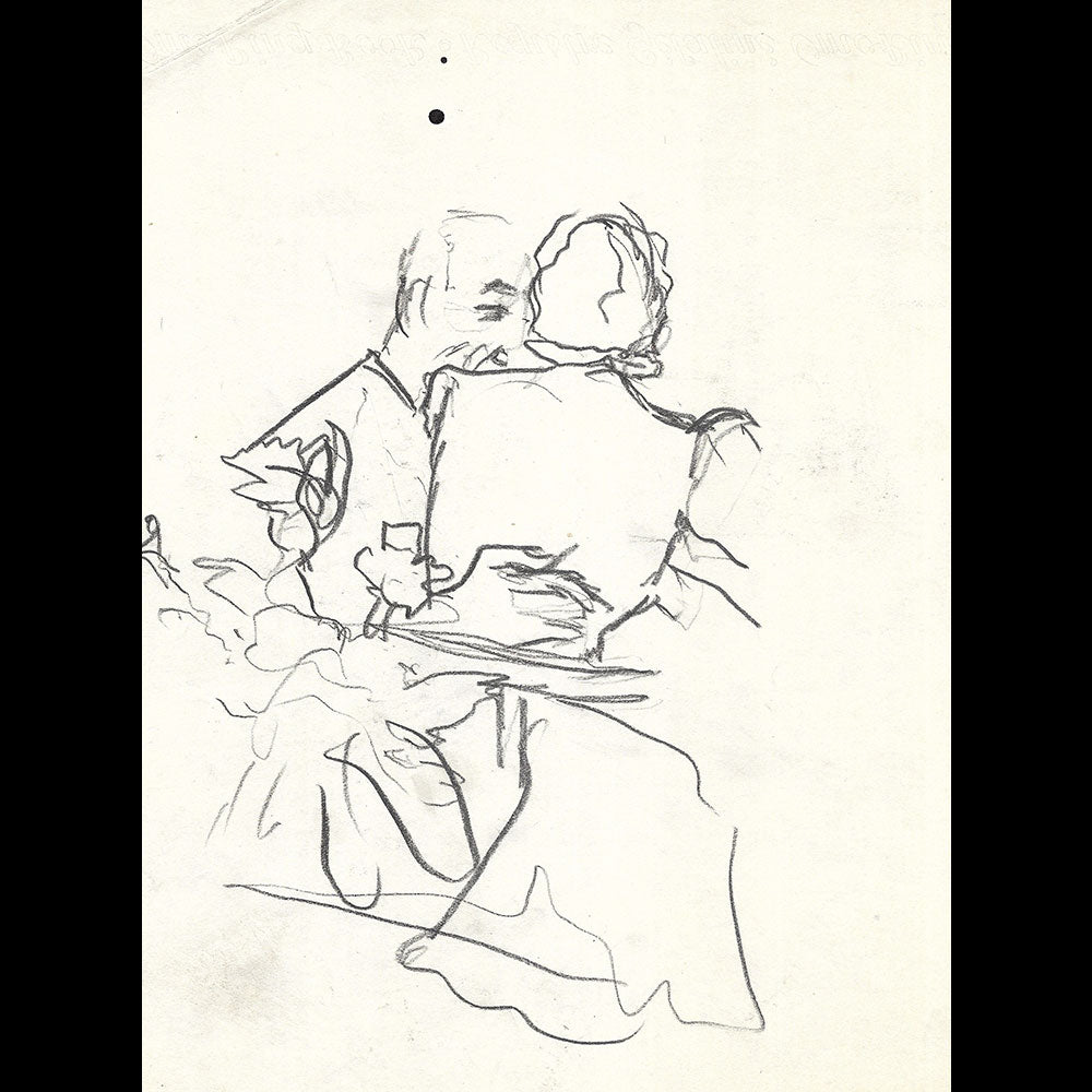 Conversation, dessin d'Eric (1930-1940s)