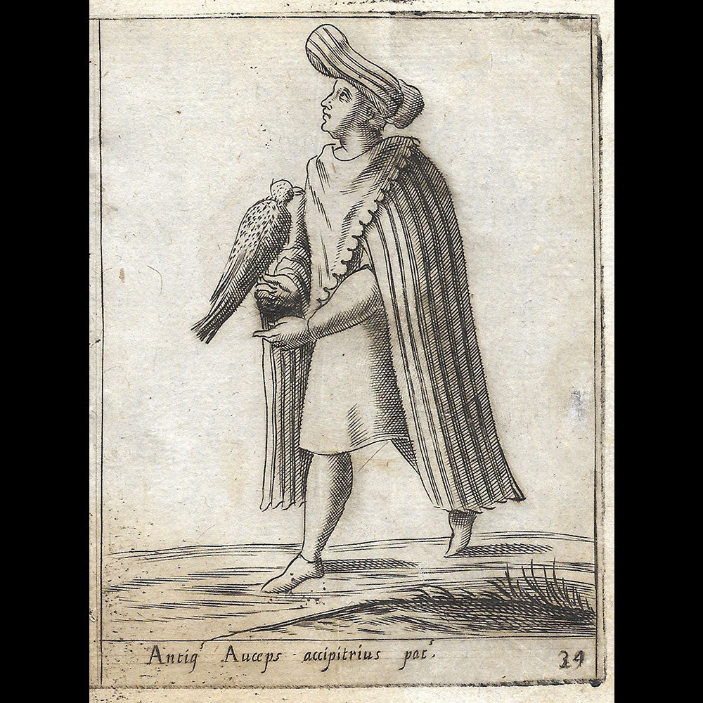 Alessandro Fabri - Diversarum Nationum Ornatus, fauconnier de Padoue d'après Pietro Bertelli (1593)