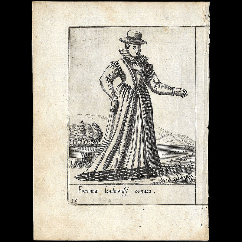 Alessandro Fabri - Diversarum Nationum Ornatus, Londonienne d'après Pietro Bertelli (1593)