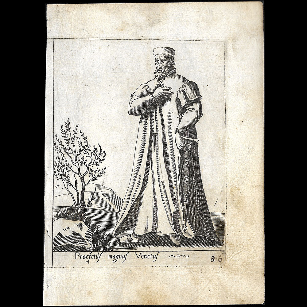 Alessandro Fabri - Diversarum Nationum Ornatus, Grand Officier de Venise d'après Pietro Bertelli (1593)