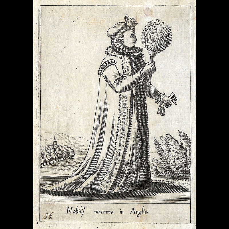 Alessandro Fabri - Diversarum Nationum Ornatus, Noble anglaise d'après Pietro Bertelli (1593)