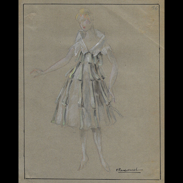 Poiret - Projet de robe par Guy Pierre Fauconnet (circa 1915-1920)