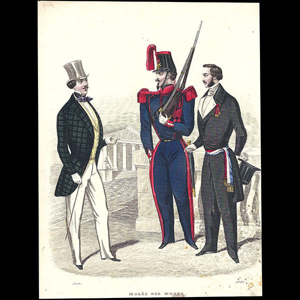 Musée des Modes, gravures de mode masculine (1848)