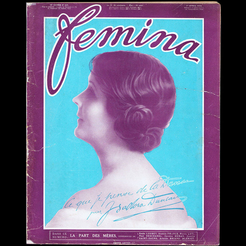 Fémina, 1er avril 1914, couverture d'Otto