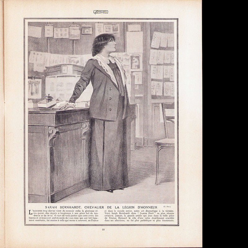 Fémina, 1er février 1914, couverture de Desboutins