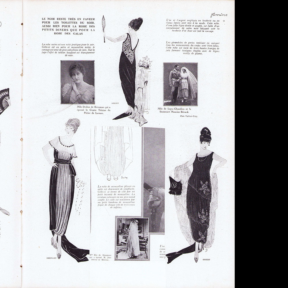 Fémina - Réunion de 7 numéros des années 1919 et 1920, exemplaire de Karl Lagerfeld