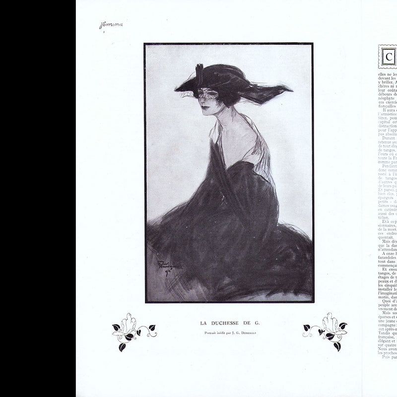 Fémina (avril 1919), couverture de George Barbier