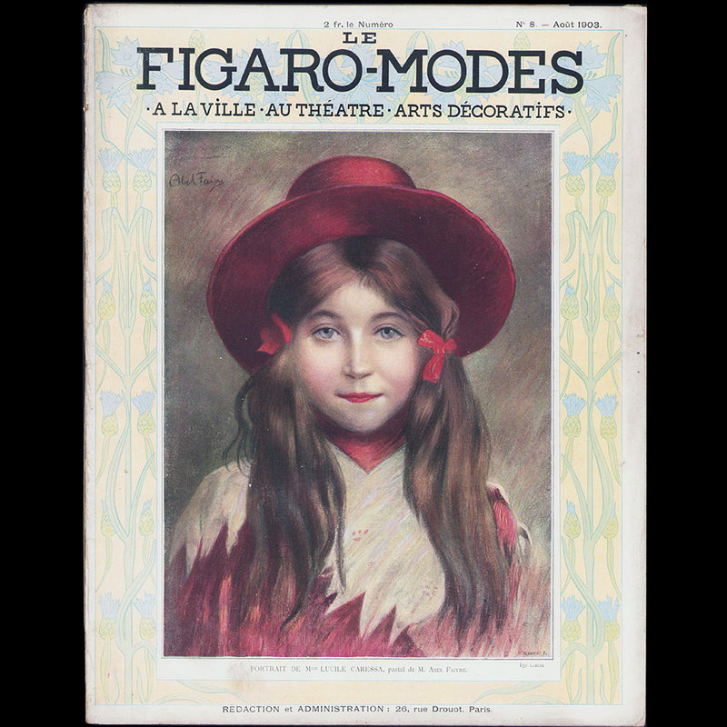 Le Figaro-Modes, aout 1903, couverture d'Abel Faivre
