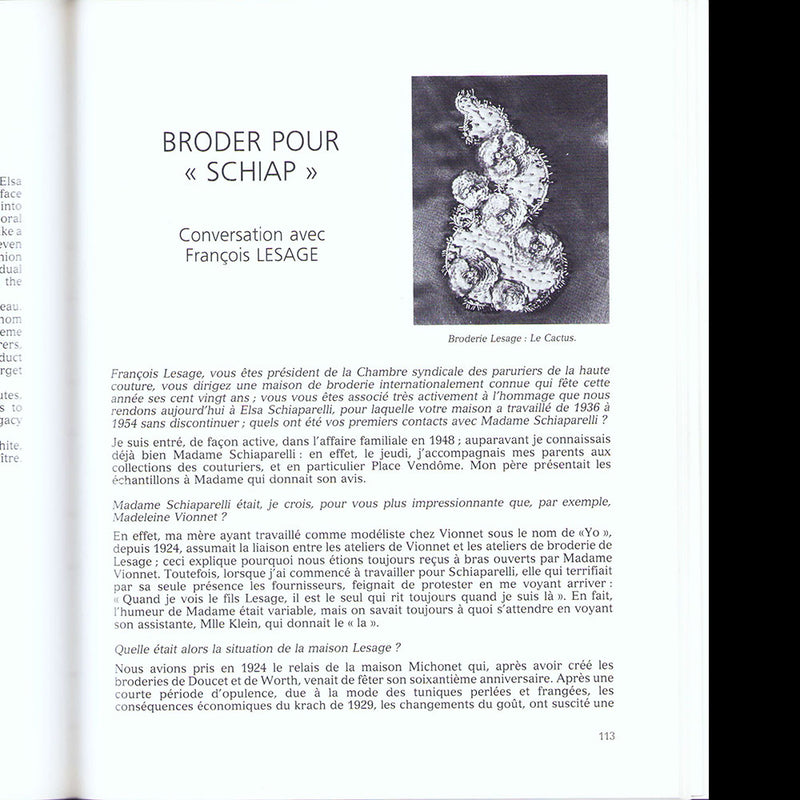Schiaparelli - Hommage à Elsa Schiaparelli, Paris 21 juin - 30 août 1984, exemplaire avec envoi