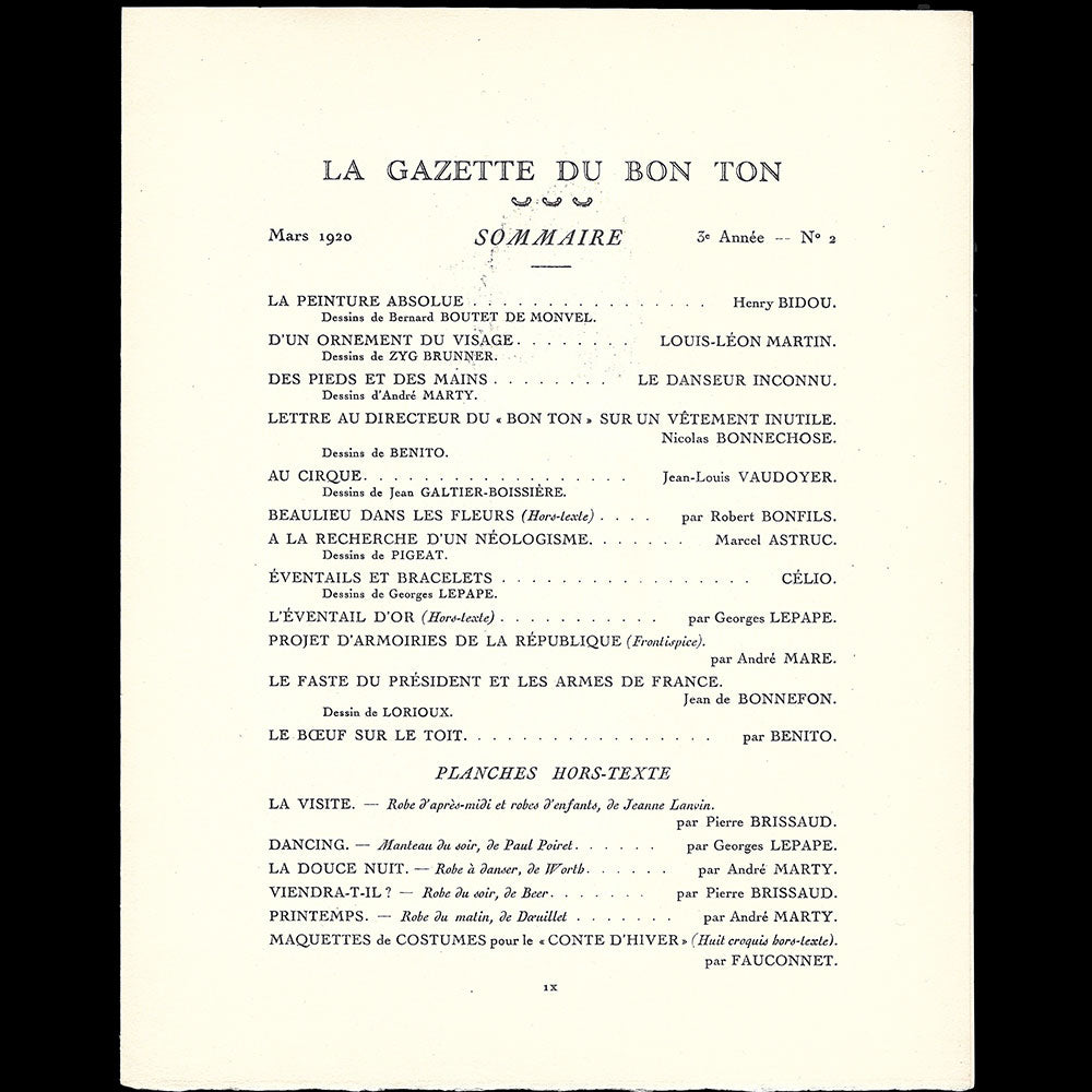 Gazette du Bon Ton (n°2, 1920)