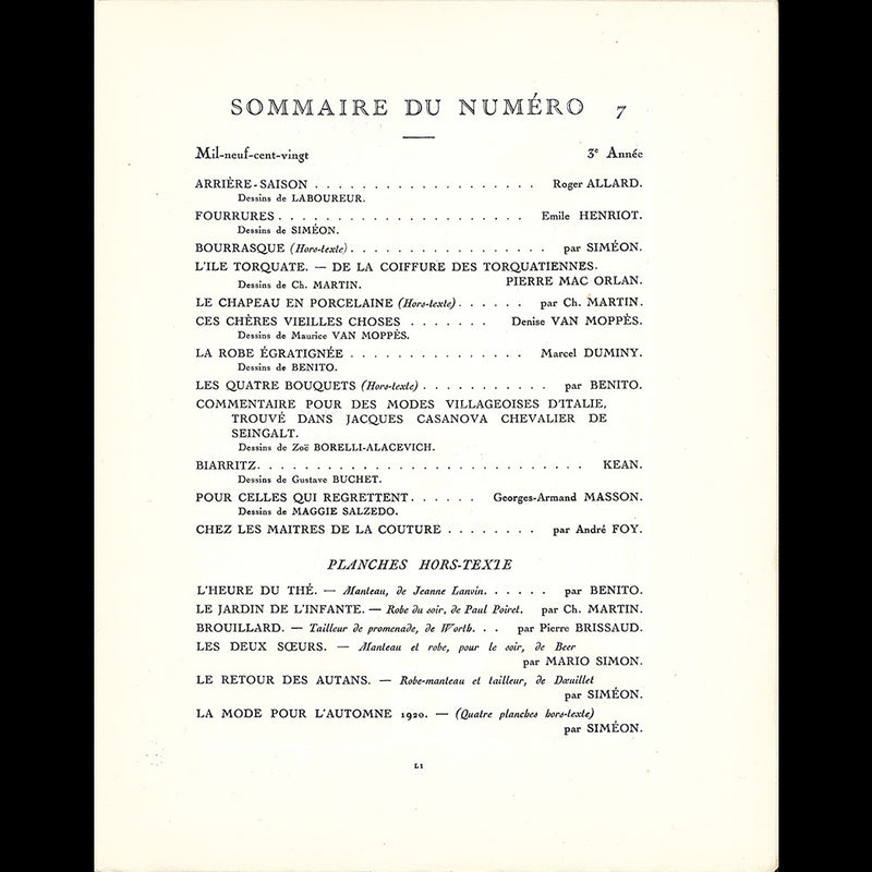 Gazette du Bon Ton (n°7, 1920)