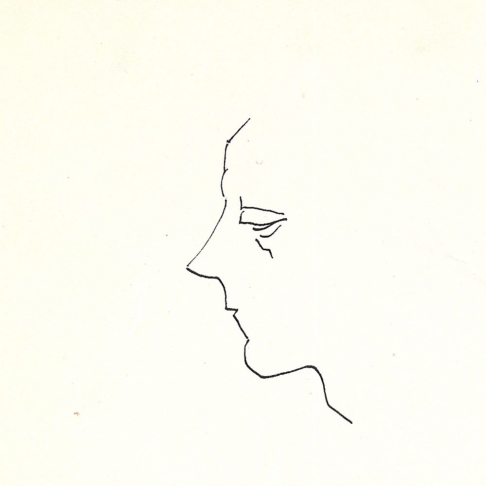 Givenchy - Les deux sphinges, dessins de Janine Janet pour une vitrine (1956)