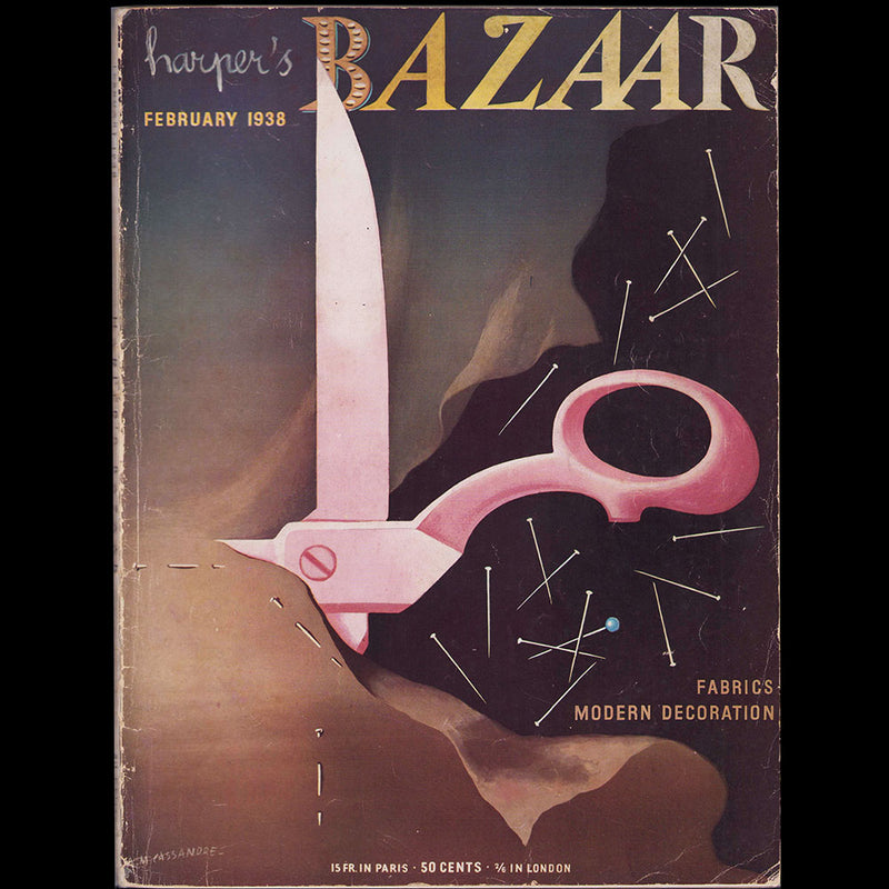 Harper's Bazaar, couverture de Cassandre (1938, February)