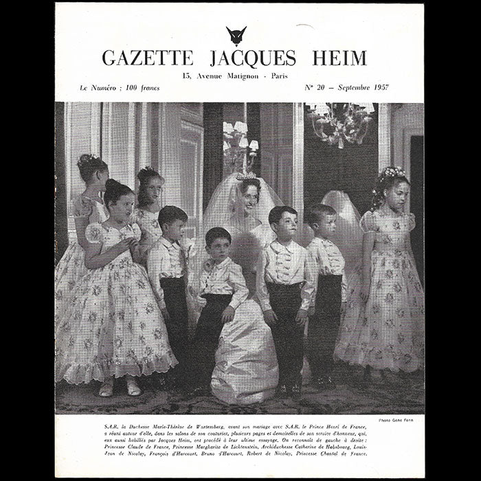 Heim - Gazette Jacques Heim, n°20 (1957, septembre), couverture de Gene Fenn