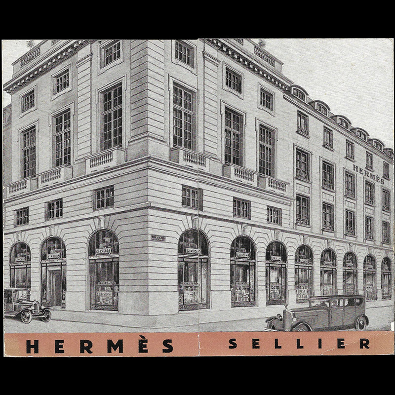 Hermès Sellier- Un peu d'histoire, dépliant illustré par Georges Lepape (1930s)