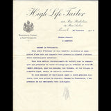 High Life Tailor - Lettre annonçant la création d'un gilet pour soldat La Cuirasse du Soldat (1914)