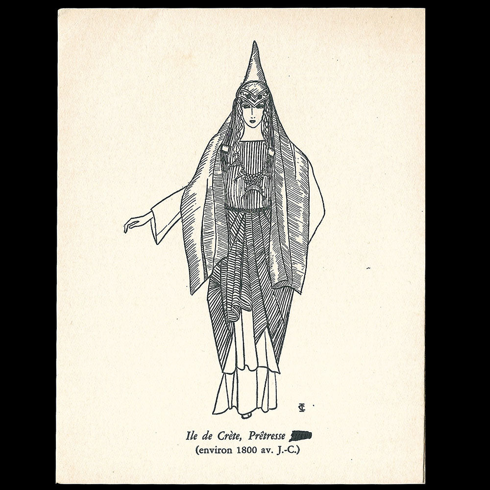 Isabelle Couturier - Invitation à l'exposition Documents sur l'Art du Costume (1939)